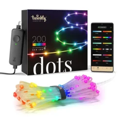 Dots LED-lyskæde RGB, gennemsigtig, IP44, 10 m^twinkly Discount