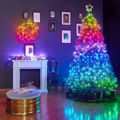 RGB lyskæder, sort, 250 lys 20m^twinkly