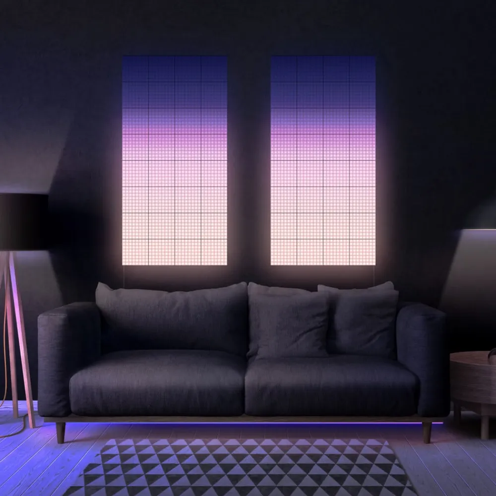 twinkly RGB-firkanter sort, IP20, 1+5 startsæt