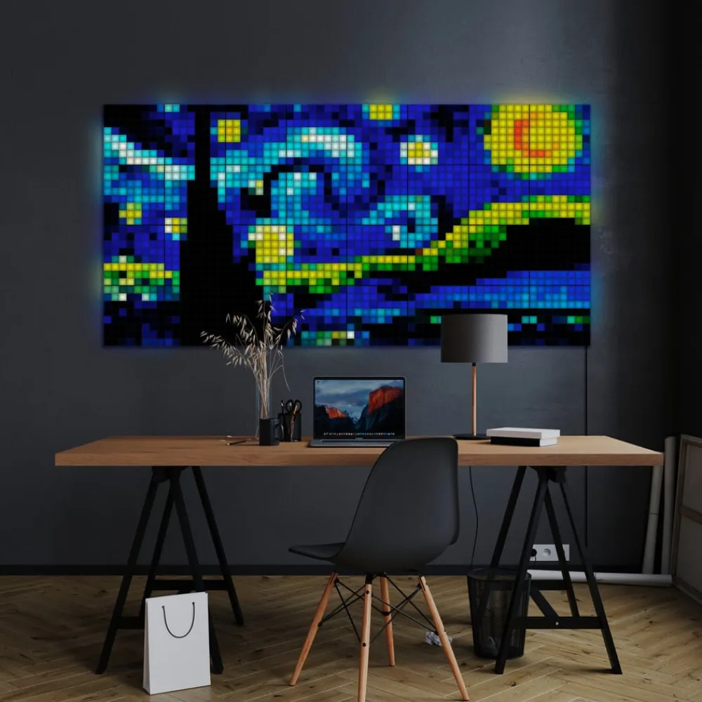 twinkly RGB-firkanter sort, IP20, 1+5 startsæt