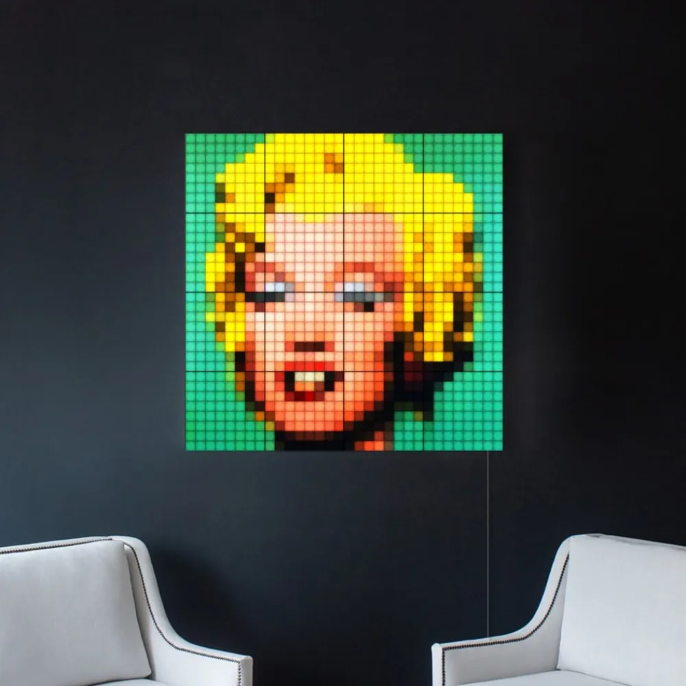 twinkly RGB-firkanter sort, IP20, 1+5 startsæt