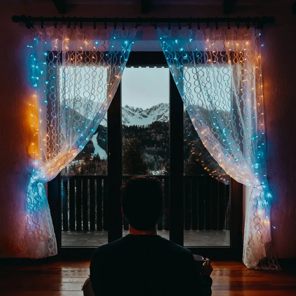 twinkly Dekorationsbelysning|Julepynt>RGBW-lysgardin, 210 LED'er