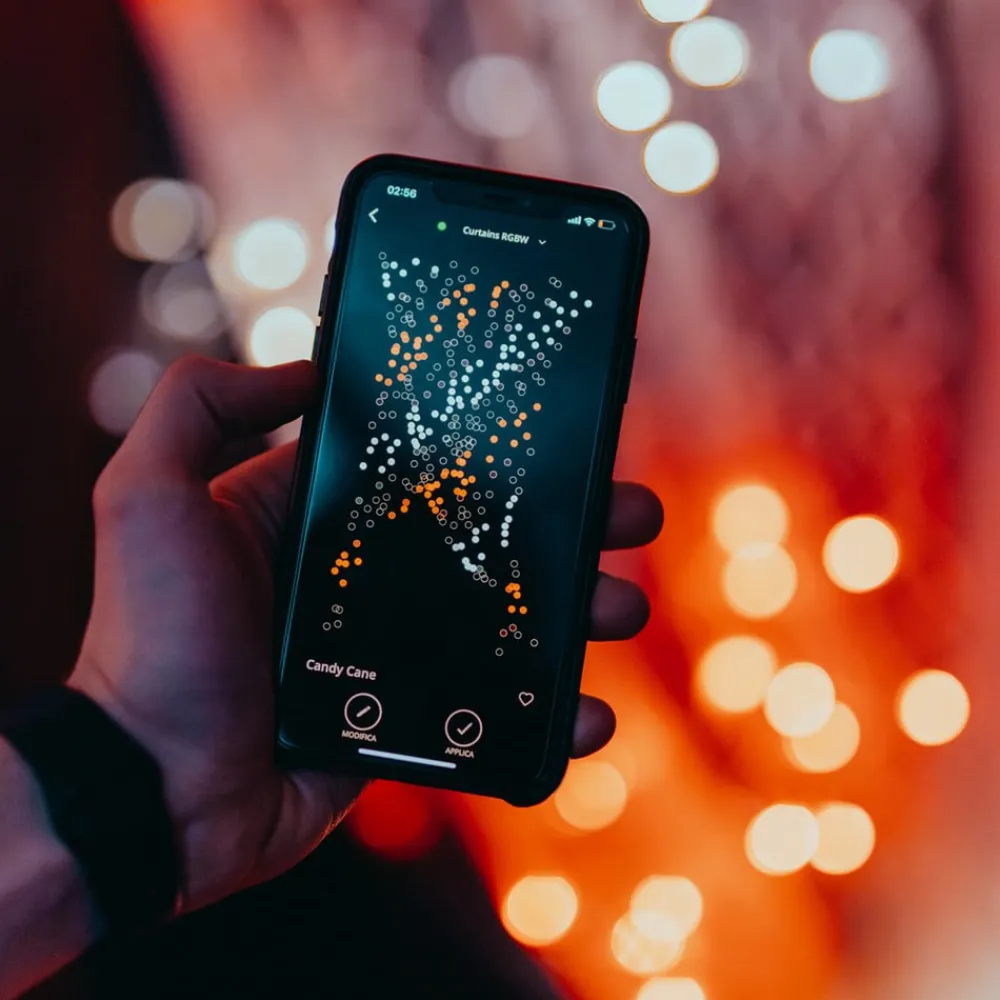 twinkly Dekorationsbelysning|Julepynt>RGBW-lysgardin, 210 LED'er