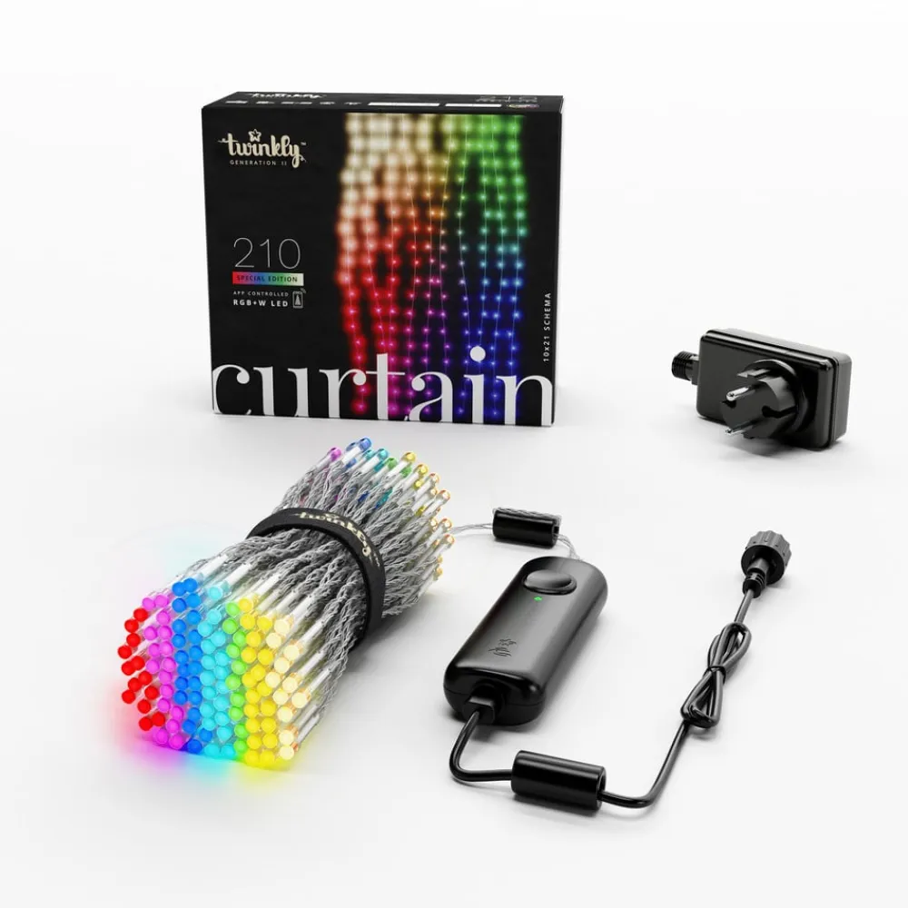twinkly Dekorationsbelysning|Julepynt>RGBW-lysgardin, 210 LED'er