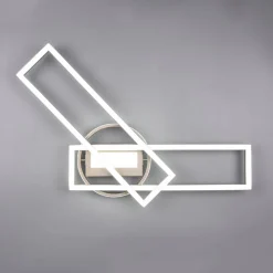 Twister LED-loftlampe, drejelig, fjernbetj. nikkel^Reality Leuchten New