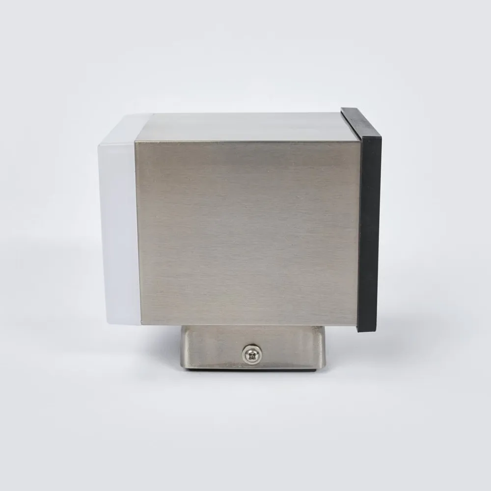 Lindby Solcellelamper>Tyson LED-væglampe solcelle, kantet satineret