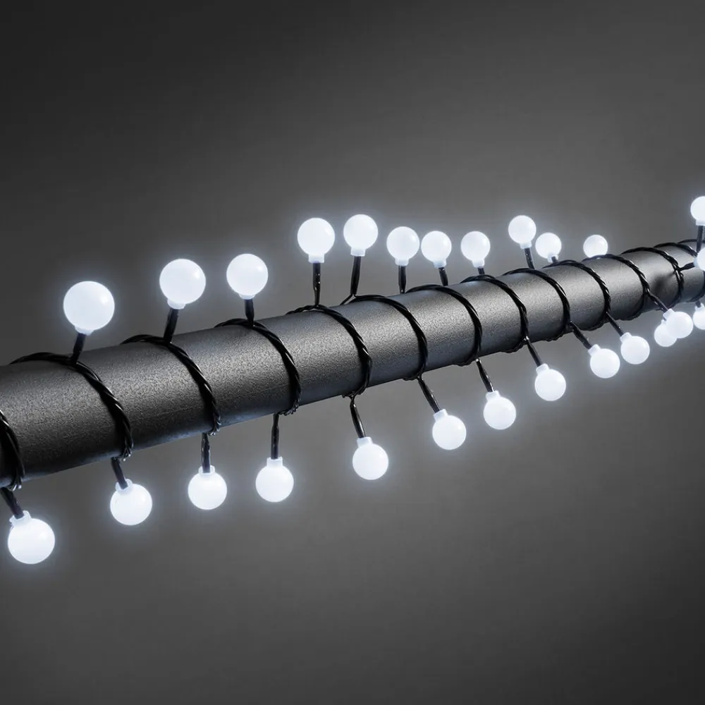 Konstsmide Christmas Dekorationsbelysning|Julepynt>Udendørs - LED-lyskæde Kugle 80 lysk.