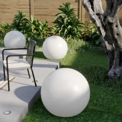 Nowodvorski Lighting Udendørs dekorationslampe Cumulus XL, kugle, Ø 80 cm