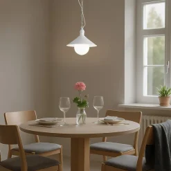 Udendørs hængelampe Enduro, hvid, stål, glas, IP44, E27^Argon Sale