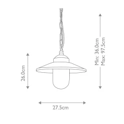 Elstead Udendørs Pendellamper>Udendørs hængelampe Klampenborg, IP44, sort
