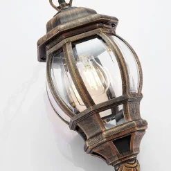 Lindby Udendørs hængelampe Nadesha, børstet guld