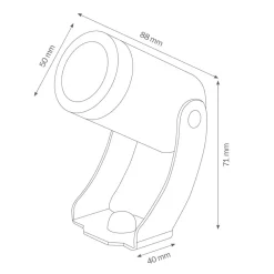 Udendørs LED-spot 1446LED, grafit, 30^LCD Sale