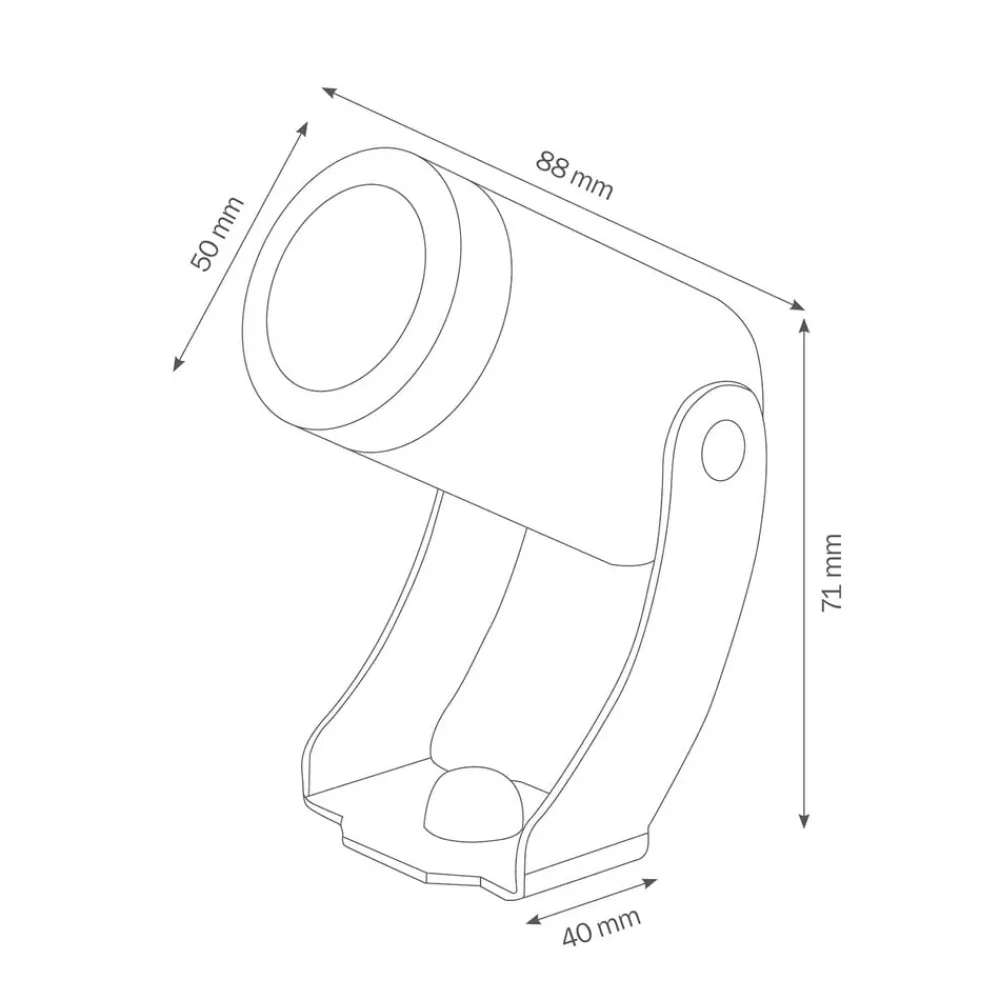 LCD Udendørs LED-spot 1440LED, sølv, 90°