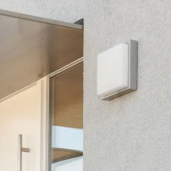 Udendørs LED-væglampe 046, bevægelsessensor, stål^LCD Outlet