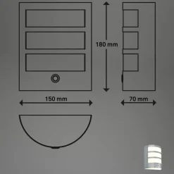 Briloner Udendørs LED-væglampe 3793014, kromfarvet, dæmpbar, IP44
