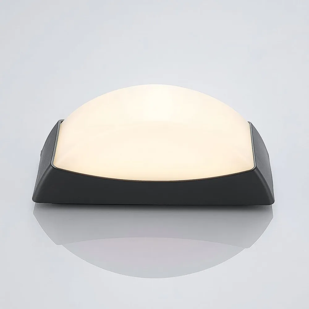 Lindby Væglamper>Udendørs LED-væglampe Alexey, IP65, mørkegrå