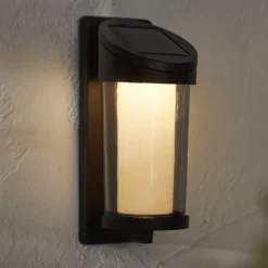 Udendørs LED-væglampe Alippa, sort Højde 21 cm metal^STAR TRADING Sale