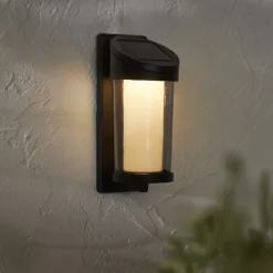 Udendørs LED-væglampe Alippa, sort Højde 21 cm metal^STAR TRADING Sale