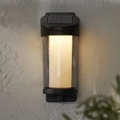 Udendørs LED-væglampe Alippa, sort Højde 21 cm metal^STAR TRADING Sale