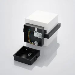 Udendørs LED-væglampe Auron, terningformet^Lindby Clearance