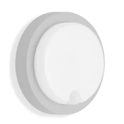 Telefunken Udendørs LED-væglampe Dortmund Ø17cm sølv