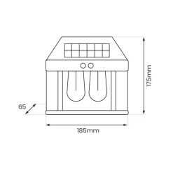 Udendørs LED-væglampe Filo Double, sort, IP44^Milagro Lighting Hot
