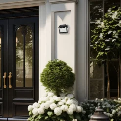 Udendørs LED-væglampe Filo Double, sort, IP44^Milagro Lighting Hot