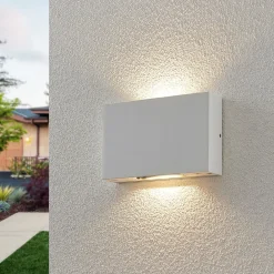 Udendørs LED-væglampe Katla af aluminium^Lucande Hot