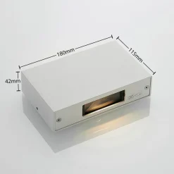 Udendørs LED-væglampe Katla af aluminium^Lucande Hot