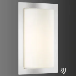 LCD Udendørs LED-væglampe Luis, stål, bevægelsessensor