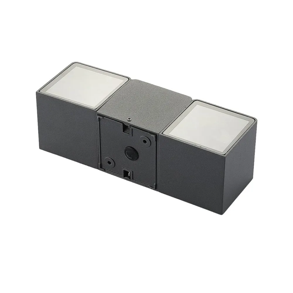 Lindby Væglamper>Udendørs LED-væglampe Niclas, kantet