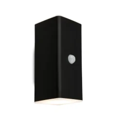 Udendørs LED-væglampe, sort, sensor, op/ned^Briloner Best