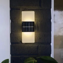 STAR TRADING Udendørs LED-væglampe Wally, 20x8 cm hvid frostet CCT