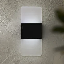 Udendørs LED-væglampe Wally, 14x6 cm hvid frostet CCT^STAR TRADING