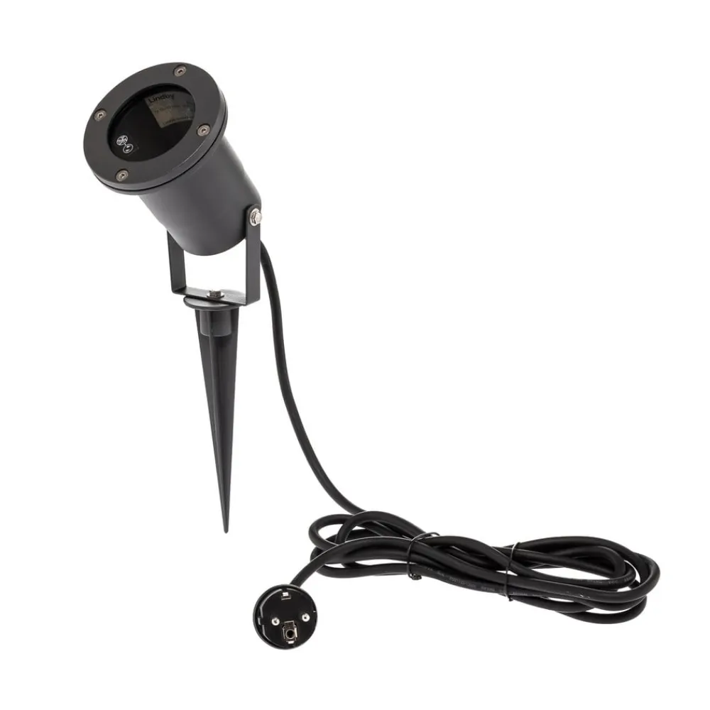 Lindby Udendørs Spot>Udendørs spot med jordspyd Tessa, i gråt