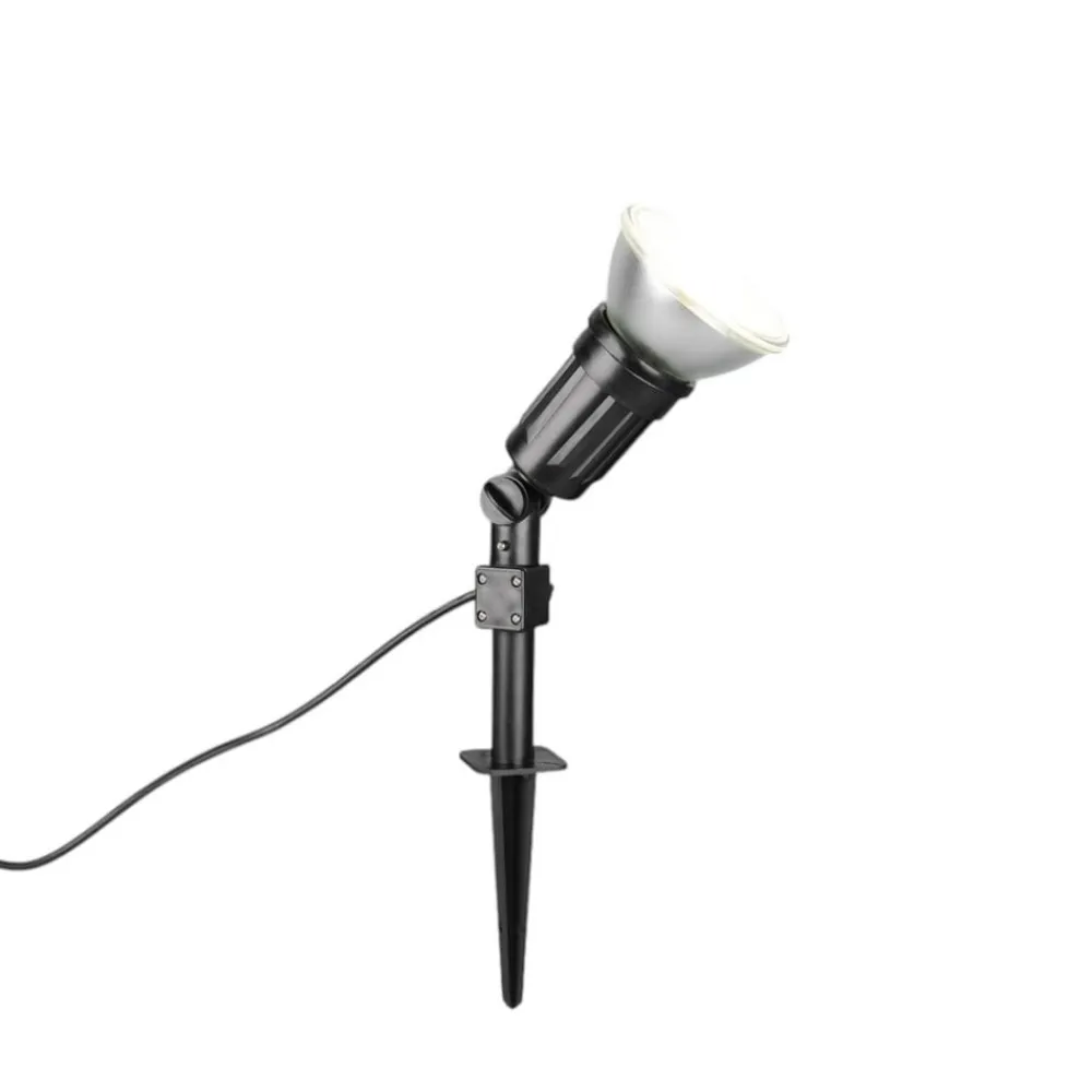 Reality Leuchten Udendørs Spot>Udendørs spotlampe Caceres, sort, plast, IP44, vipbar