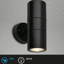 Briloner Udendørs væglampe 3792025 sort plast op/ned 2 x GU10