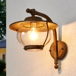 Moretti Luce Væglamper>Udendørs væglampe Adessora, antik messing