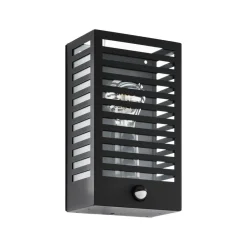 EGLO Væglampe Med Sensor>Udendørs væglampe Alamonte 3, sort, med sensor