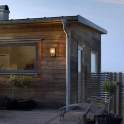 Konstsmide Væglamper>Udendørs væglampe Brindisi, bevægelsessensor, sort, IP54