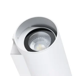 Deko-Light Udendørs væglampe CAN, hvid, 2 lyskilder, Ø 8 cm, IP65, metal, GU10