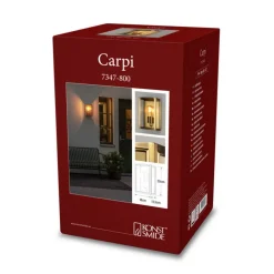 Konstsmide Udendørs væglampe Carpi, messing, bredde 18 cm