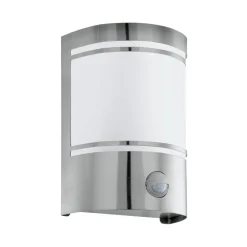 Udendørs væglampe Cerno, bevægelsessensor, stål^EGLO Online