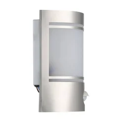 Udendørs væglampe Cerno, bevægelsessensor, stål^EGLO Online