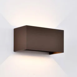 Mantra Iluminación Væglamper>Udendørs væglampe Davos dobbelt, cprtem, dæmpbar aluminium