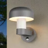 Trio Lighting Væglampe Med Sensor>Udendørs væglampe Fraser Sensor grå/betonlook, aluminium IP54 E27