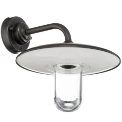 Moretti Luce Udendørs væglampe Golfo bruneret messing glas klar