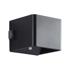 Brilliant Udendørs væglampe Iseo, sort, bredde 10 cm, sensor