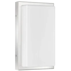 LCD Udendørs væglampe Julea, stål, bevægelsessensor