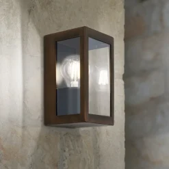 ORION Væglamper>Udendørs væglampe Lumina, rust-sort, stål, glas, IP44